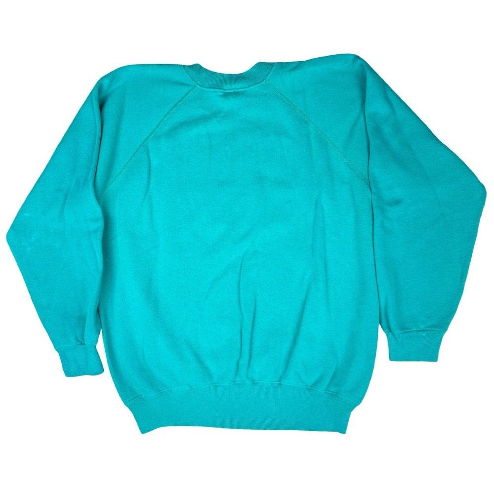 Vintage Yellowstone Crewneck Sweatshirt Teal Hanes USA Made Medium - Picture 2 of 10